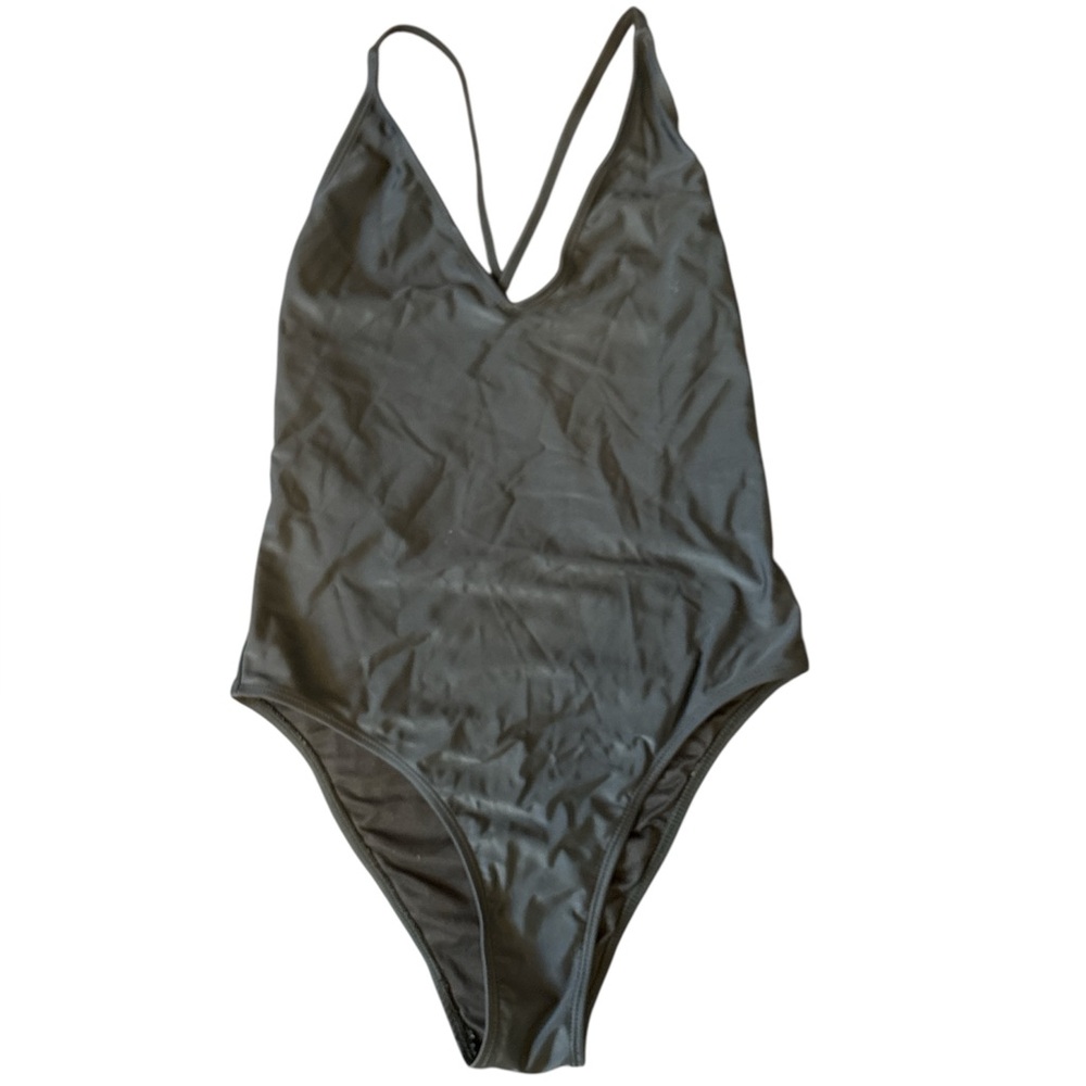 Express Swin Black One-Piece Swimsuit small
